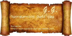 Gyorgyevics György névjegykártya