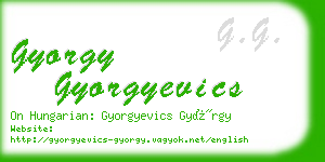 gyorgy gyorgyevics business card